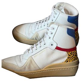 Autre Marque Saint Laurent High-Top Sneakers White Leopard EU 37 White Leopard print