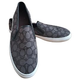 Coach Slip-on Sneaker aus Monogramm-Canvas Schwarz Grau