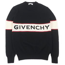 Givenchy BM900G400M Wollpullover Schwarz Weiß