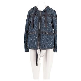 Chaqueta corta con capucha azul Sea New York Azul