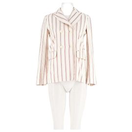 Sandro Blazer en coton blanc White