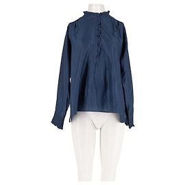 Autre Marque Camisa de seda azul marino Azul marino