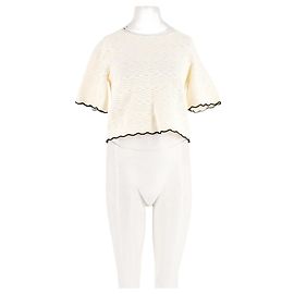 Top corto de crochet blanco SéZane Blanco