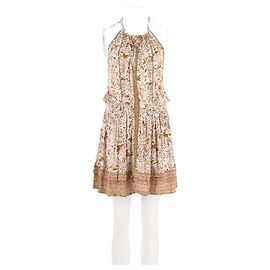 Autre Marque Vestido corto blanco con estampado floral POUPETTE ST BARTH Blanco