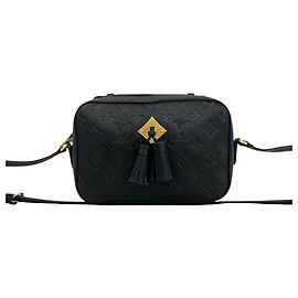 Louis Vuitton Saint-Onge Monogram Empreinte Leather Shoulder Bag Black