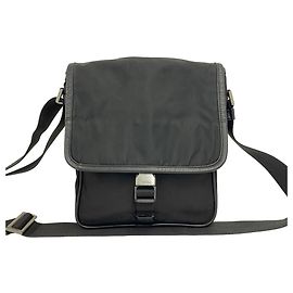 Bolso Prada de nylon Tessuto y piel Saffiano con logo triángulo Negro
