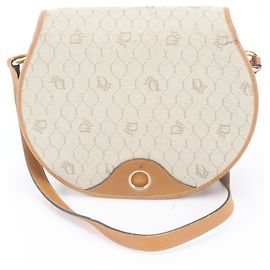 Borsa a tracolla Christian Dior in pelle honeycomb Marrone