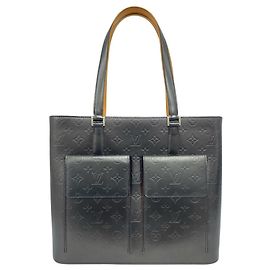 Sac cabas Louis Vuitton Wilwood Monogram en cuir mat Noir