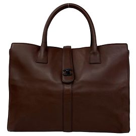 Chanel Vintage Coco Mark Ledertote Braun