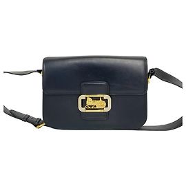 Céline Borsa a tracolla Celine Vintage Logo Carriage in pelle di vitello Nero