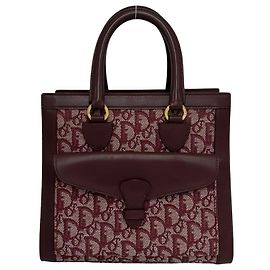 Christian Dior Vintage Handtasche mit Trotter-Muster Rot