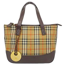 Bolso Burberry Nova Check Shadow Horse Pattern Castaño Beige
