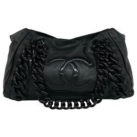 Bolso Tote de piel Chanel Coco Mark Negro