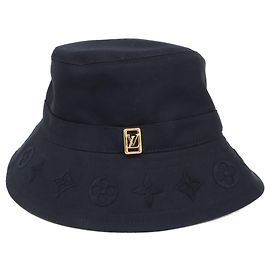 Chapéu Bucket Louis Vuitton em algodão preto Preto
