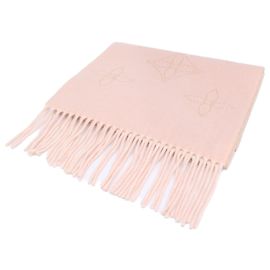 Louis Vuitton Cashmere Blend Stole Scarf Pink Cream