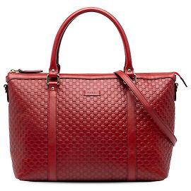 Gucci Red Medium Microguccissima Joy Satchel Red Dark red