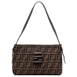 Borsa a tracolla Fendi Brown Zucca Canvas Marrone