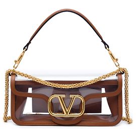 Bolso Satchel Valentino VLogo Loco de PVC Blanco Blanco