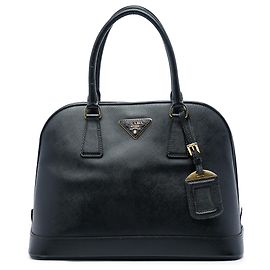 Bolso Prada Medium Saffiano Vernice Open Promenade Negro Negro