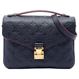 Louis Vuitton Blue Monogram Empreinte Pochette Metis Bleu Bleu Marine