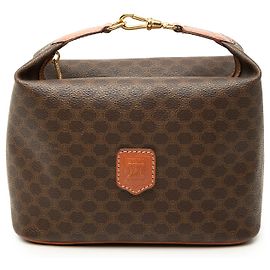 Céline Bolsa Celine Brown Macadam Coated Canvas Marrom