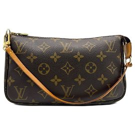Louis Vuitton Brown Monogram Pochette Accessoires Marrone