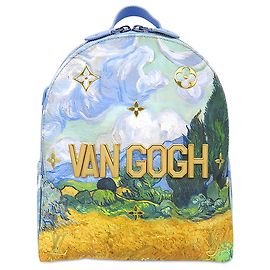 Zaino Louis Vuitton Blue Jeff Koons Masters Collection Van Gogh Palm Springs Blu Blu chiaro