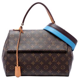 Louis Vuitton Brown Monogram Cluny MM Castaño