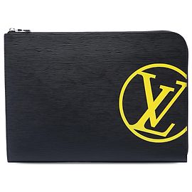 Louis Vuitton Black Epi Initials Circle Pochette Jour GM Black