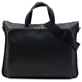 LOEWE Black Leather Anagram Briefcase Black