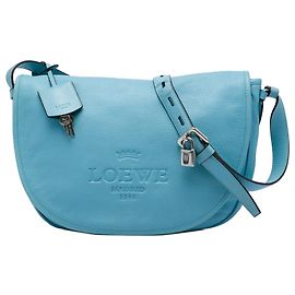 LOEWE Bolsa Tiracolo Heritage em couro azul Medium Azul Azul claro