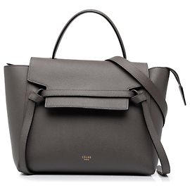 Céline Borsa cintura Celine in pelle di vitello micrograna grigia Marrone