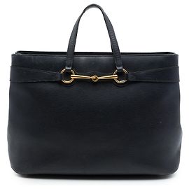 Sac Tote Gucci Bright Bit en cuir de veau noir Noir