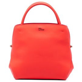 Diorbar Tote Klein aus glattem rotem Kalbsleder Dior Rot