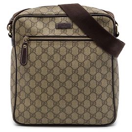 Bolsa Tiracolo Gucci Beige GG Supreme Bege