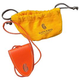Goyard orange leather keychain Orange