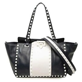 Valentino Garavani Bolsa 2way em couro Valentino Rockstud Azul