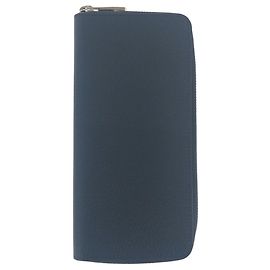 Louis Vuitton Zippy Vertical Geldbörse aus Leder Blau