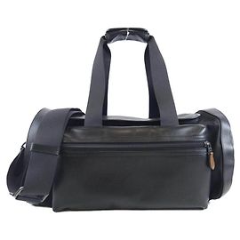 Coach Nylon Leather Boston Bag Black