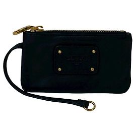 Portamonete in pelle nappa Loewe Nero