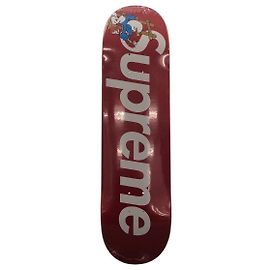 Supreme Smurfs Skateboard Wood Skateboard Red