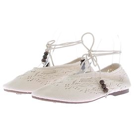 Autre Marque Ballerines blanches à lacets White