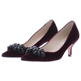 Lk Bennett Décolleté in velluto bordeaux Bordò