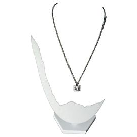 Colar Chopard Happy Diamonds Pendente Quadrado Platina e Diamantes Prata