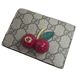 Portefeuille Gucci GG Supreme Cherry Marron