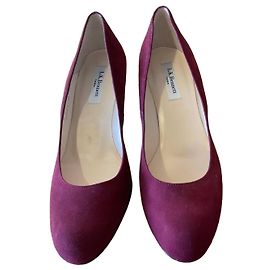 Lk Bennett L.K. Bennett "Sahira" Crimson Suede Pumps Dark red