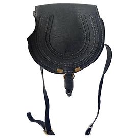 Chloé Marcie Sac Bandoulière en Cuir Noir Noir