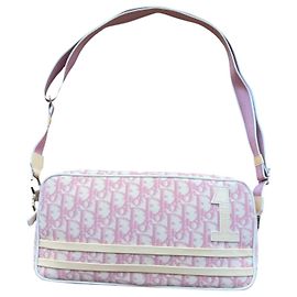 Bolsa de Ombro Christian Dior Pink Oblique Number 1 Rosa Branco