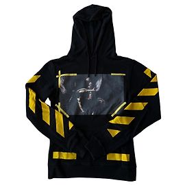 Off White Off-White Hoodie Caravaggio Noir Jaune Noir Jaune