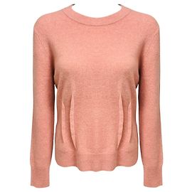 Altuzarra Blush Pink Long Sleeved Cashmere Knit Pullover Sweater Pink